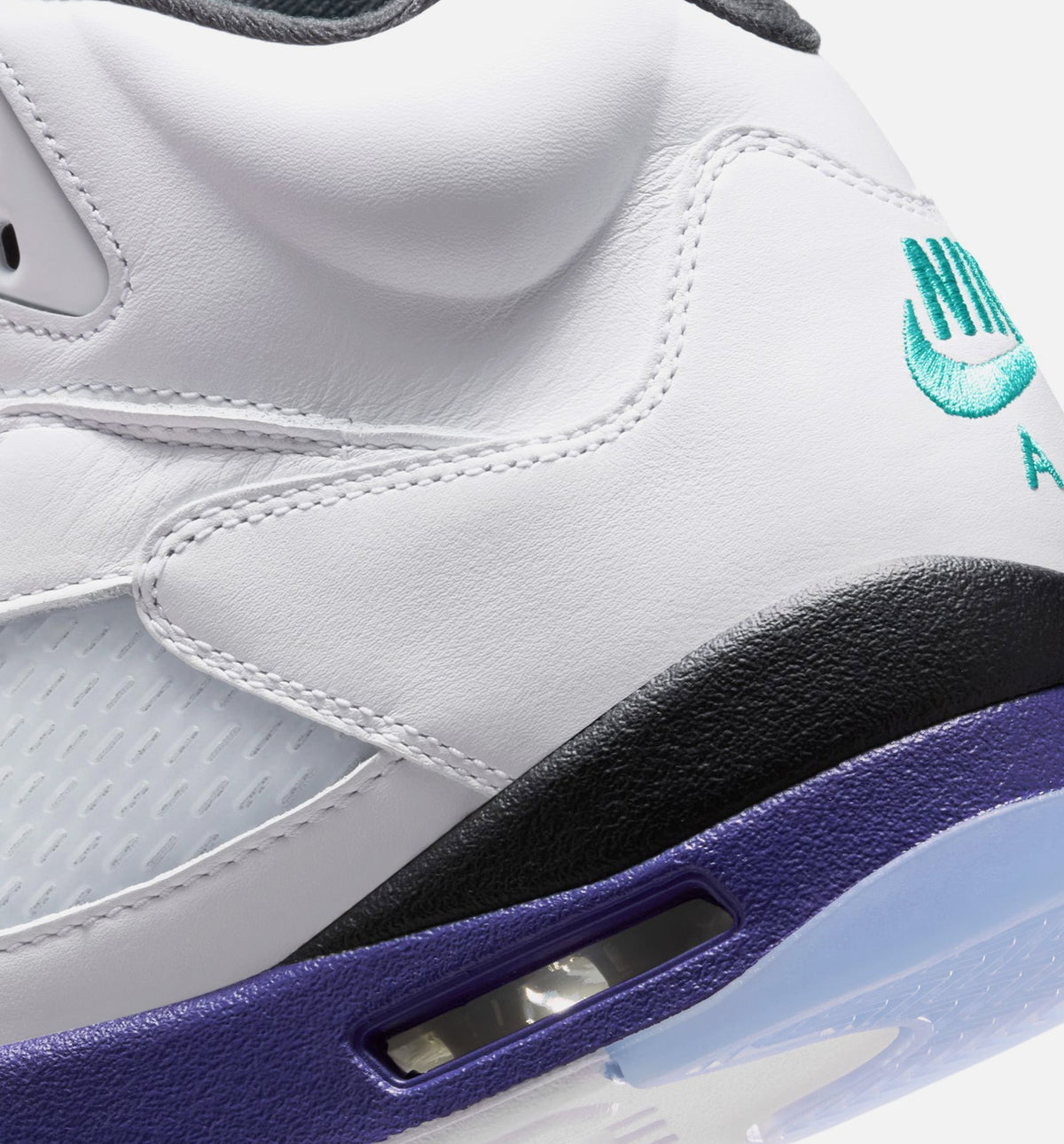 Air Jordan 5 Retro Grape Men's Lifestyle Shoes - White / New Emerald / Grape Ice / Black