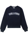 Sporty & Rich Wellness bouclé cropped sweatshirt