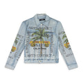 Light Indigo Rum Label Trucker Jacket
