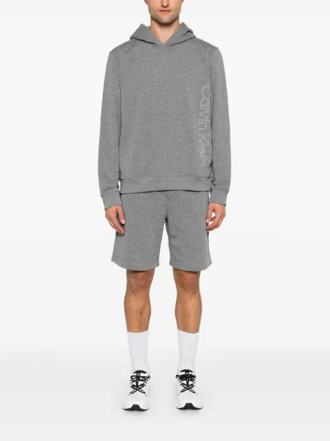 Calvin Klein logo-print fleece hoodie