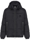 Armani Exchange logo-patch padded jacket