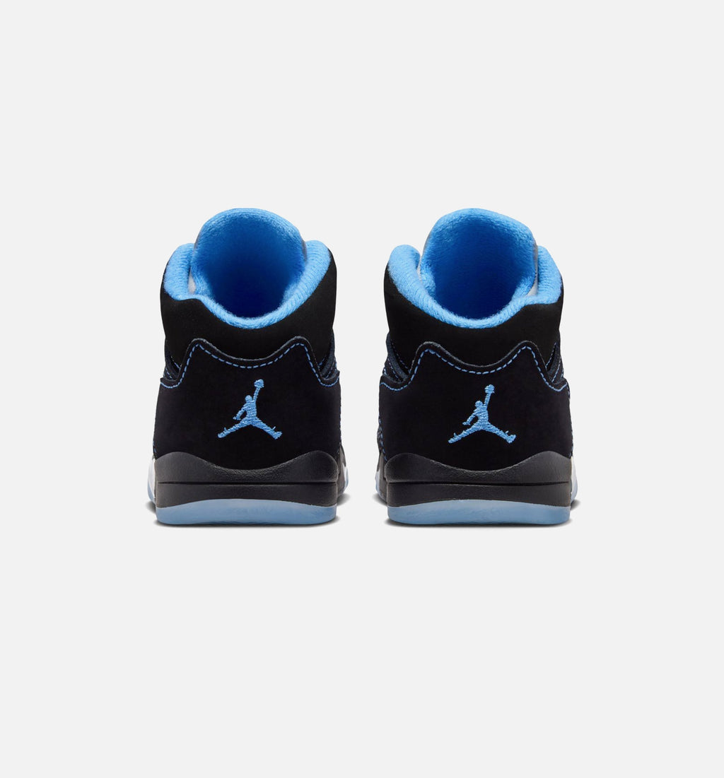Air Jordan 5 Retro "Black Carolina" Infant/Toddler Shoe – Black/University Blue/White