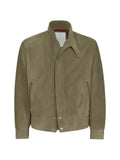 Brunello Cucinelli padded suede outerwear jacket