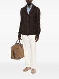 Gran Sasso cable-knit shawl-collar cardigan