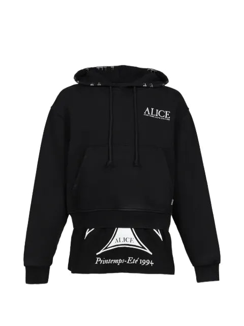 N.HOOLYWOOD layered logo-print hoodie