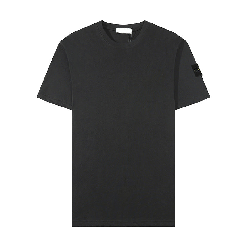 Stone Island Compass Patch Sleeve Badge Short‑Sleeve Cotton Tee