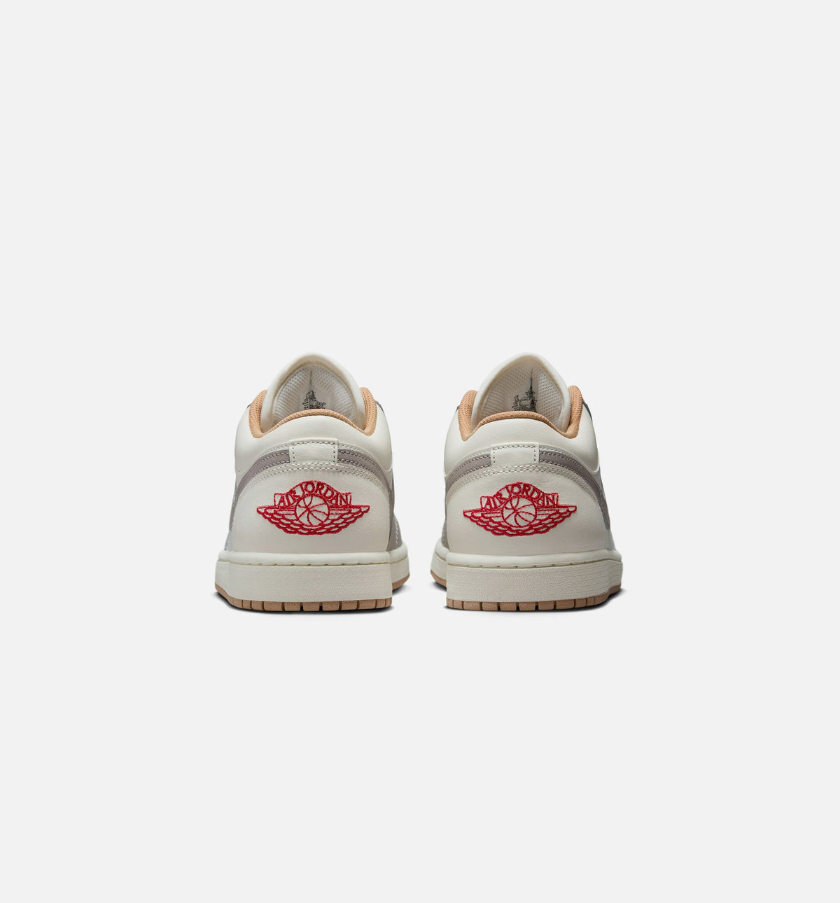 Air Jordan 1 Low Men's Sneakers - Sail/Fire Red/College Grey/Hemp