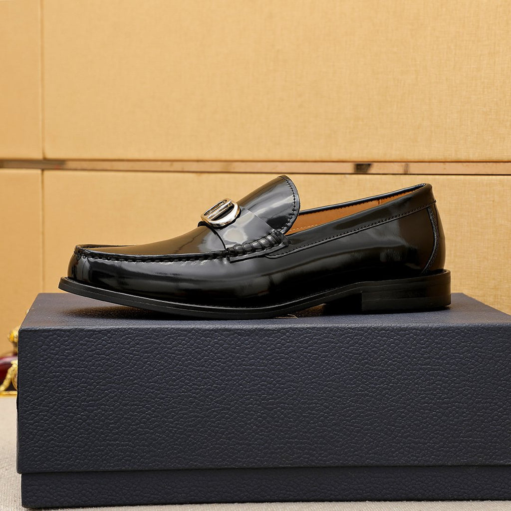 Dior Black Leather Loafers